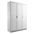 Armadio guardaroba 3 ante bianco 150 x 60 x 200 cm in MDF rettangolare
