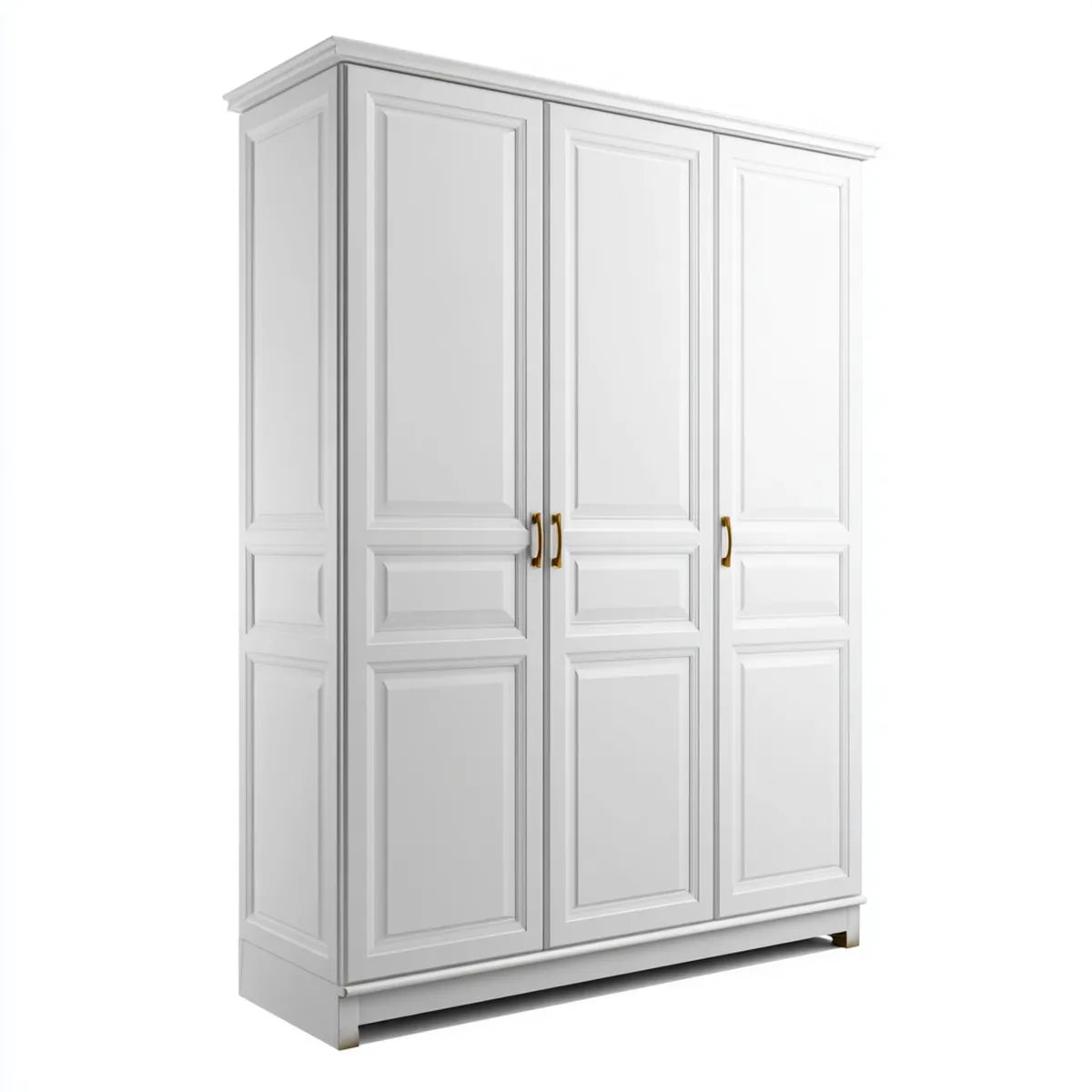 Armadio guardaroba 3 ante bianco 150 x 60 x 200 cm in MDF rettangolare